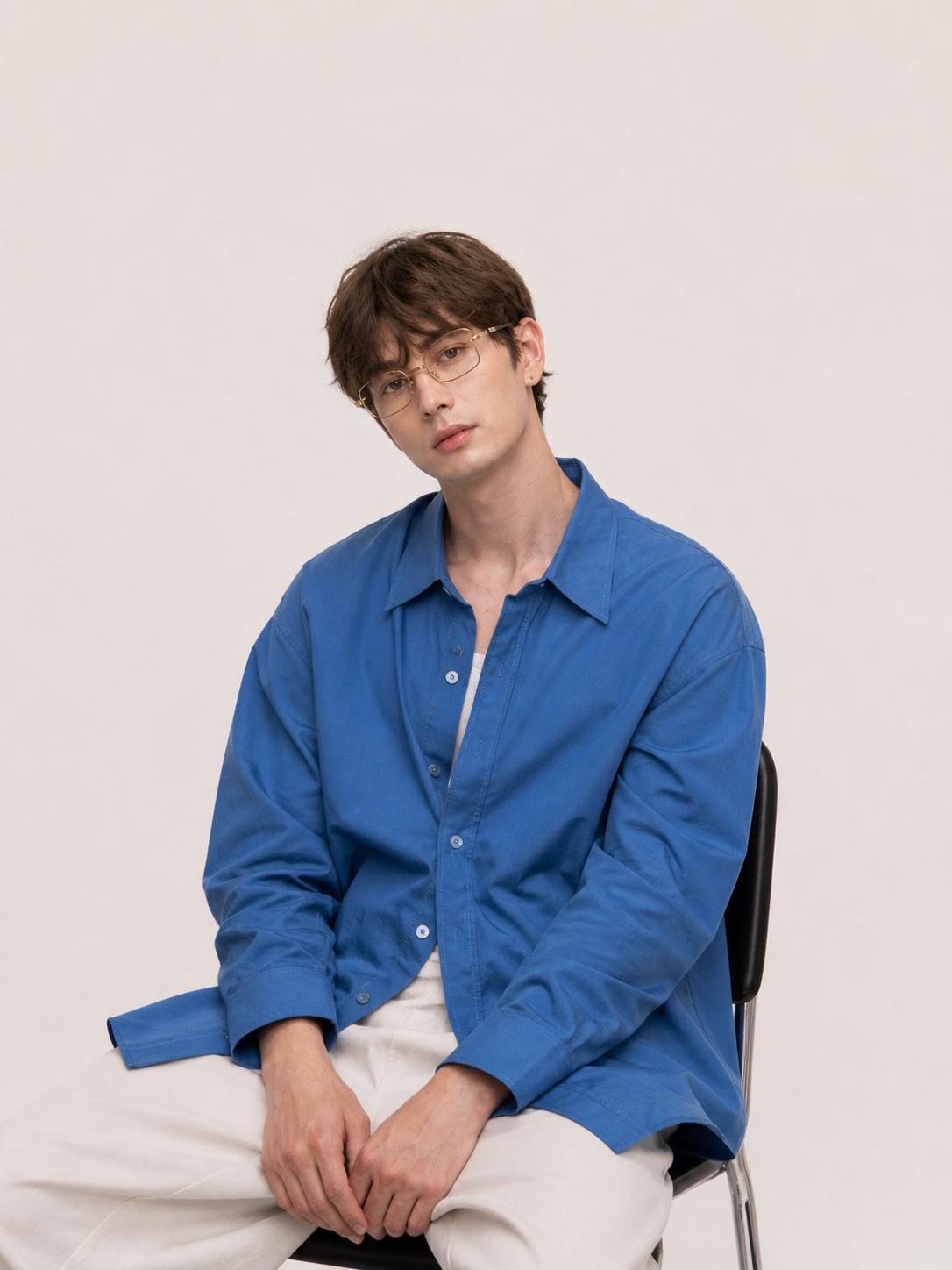Cobalt Cotton Overshirt