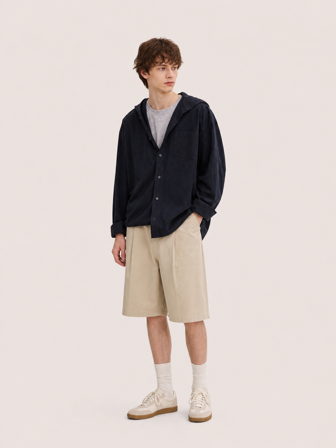 Hooded Linen Overshirt