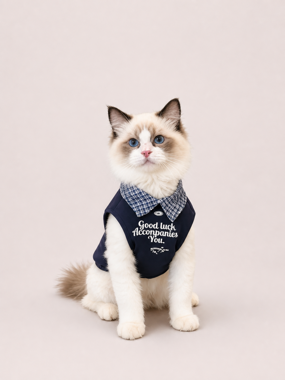 Navy Varsity Pet Vest